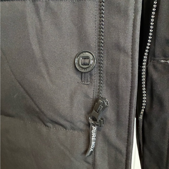 Puremsx Men's 3XL Hooded Down Quilted Parka Coat with vegan fur NWT black - Picture 4 of 9